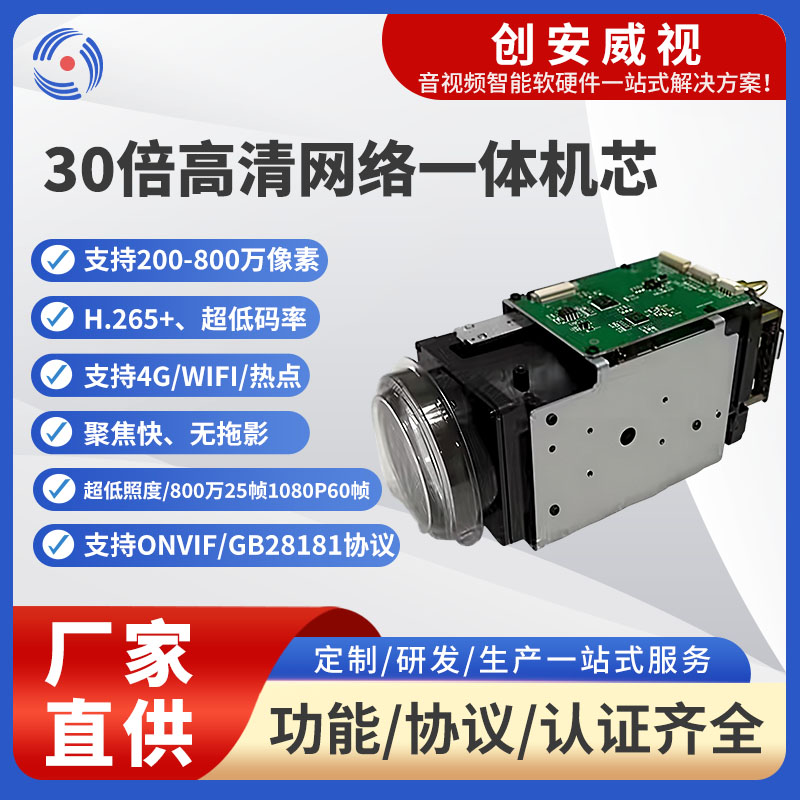 30倍高清網絡一體機芯